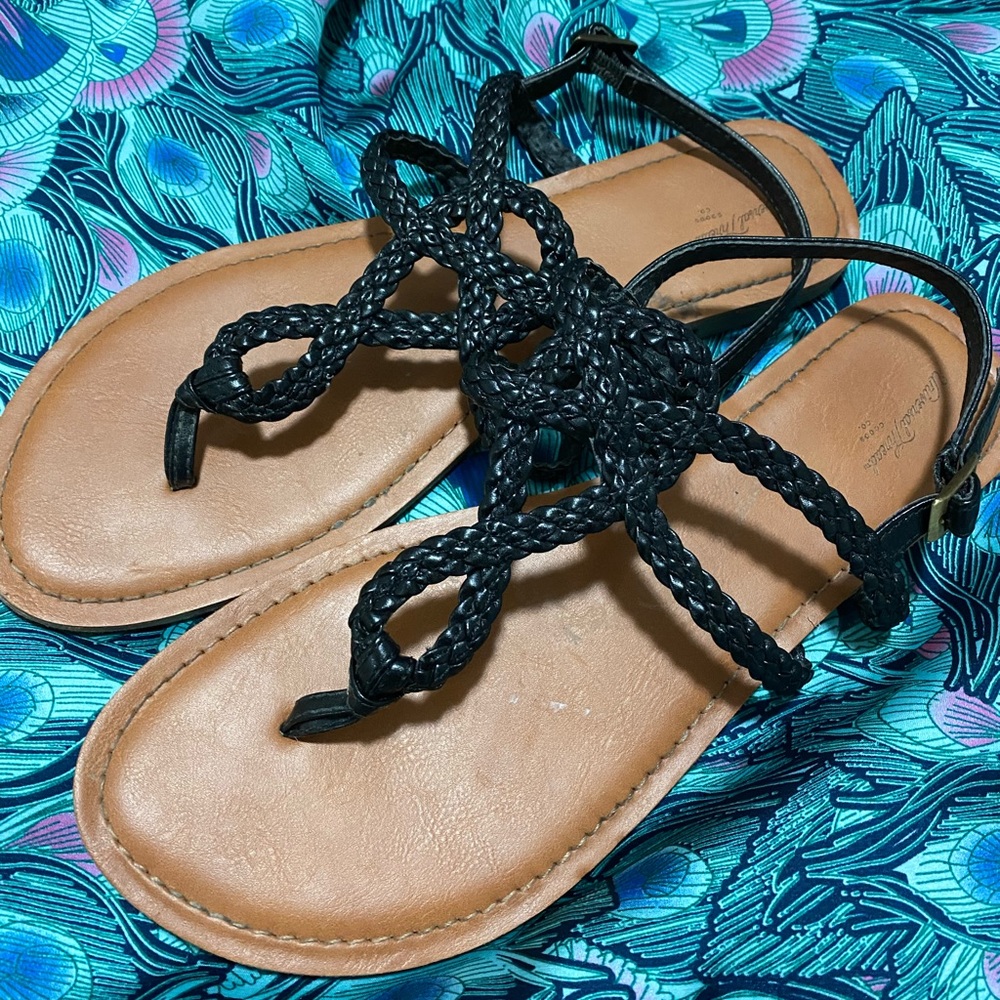 Black Summer Sandals size 10